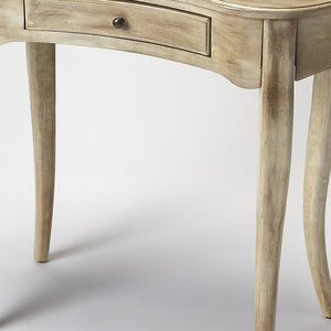 Homeroots 32" Brown Solid Manufactured Wood Kidney Writing Desk   389431