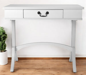 Homeroots Acacia And Pinewood White Writing Desk   389434