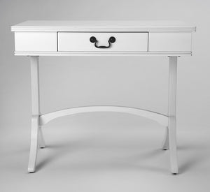 Homeroots Acacia And Pinewood White Writing Desk   389434