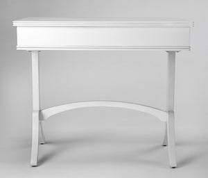 Homeroots Acacia And Pinewood White Writing Desk   389434