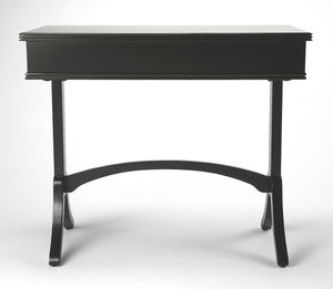 Homeroots Acacia And Pinewood Black Writing Desk   389435