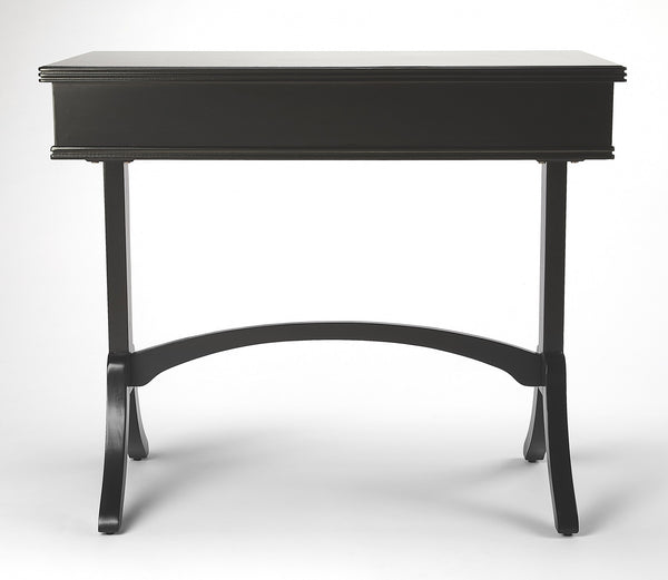 Homeroots Acacia And Pinewood Black Writing Desk   389435