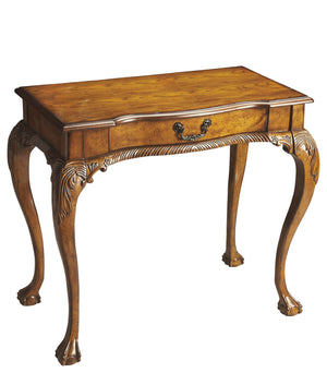 Homeroots 35" Brown Solid Wood Writing Desk   389440