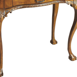 Homeroots 35" Brown Solid Wood Writing Desk   389440