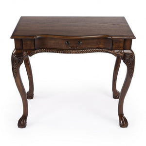 Homeroots 35" Brown Solid Wood Writing Desk   389440