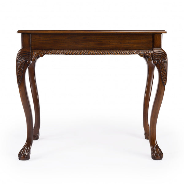 Homeroots 35" Brown Solid Wood Writing Desk   389440