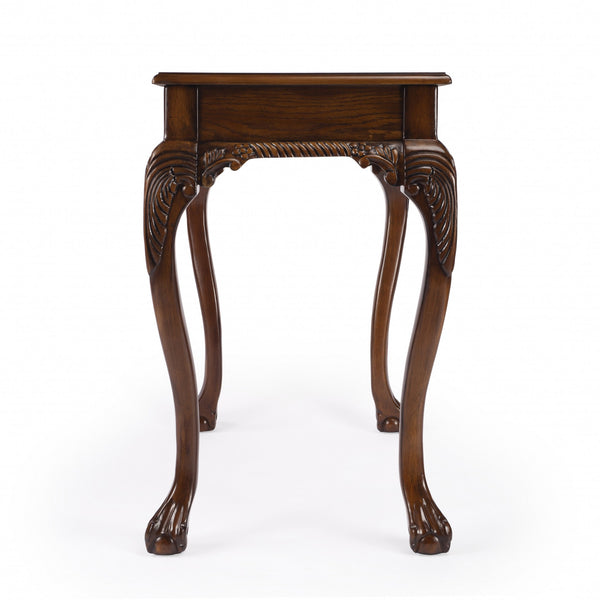 Homeroots 35" Brown Solid Wood Writing Desk   389440