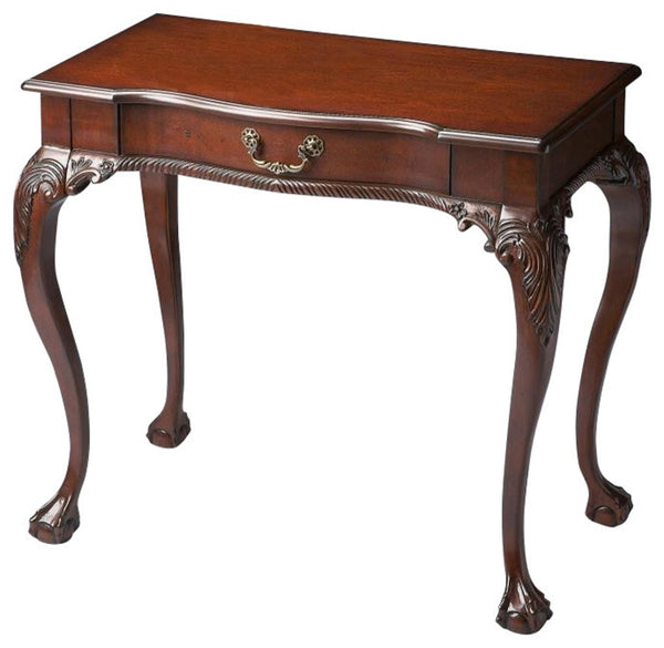 Homeroots 35" Dark Brown Writing Desk   389441