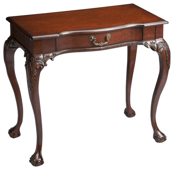 Homeroots 35" Dark Brown Writing Desk   389441