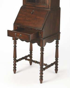 Homeroots 74" Brown Cherry Traditional Secretary Organizing Desk   389445