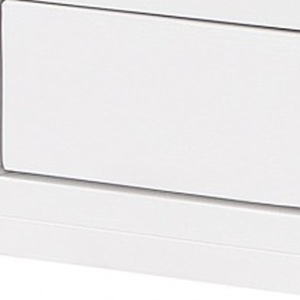 Homeroots 40" White Solid Wood Writing Desk With Two Drawers   389450