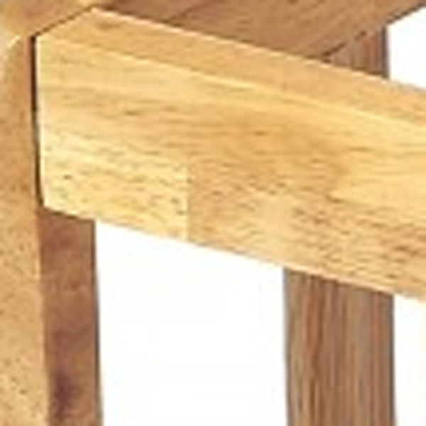 Homeroots 21" Natural Wood Magazine Basket  Solid Wood 389458