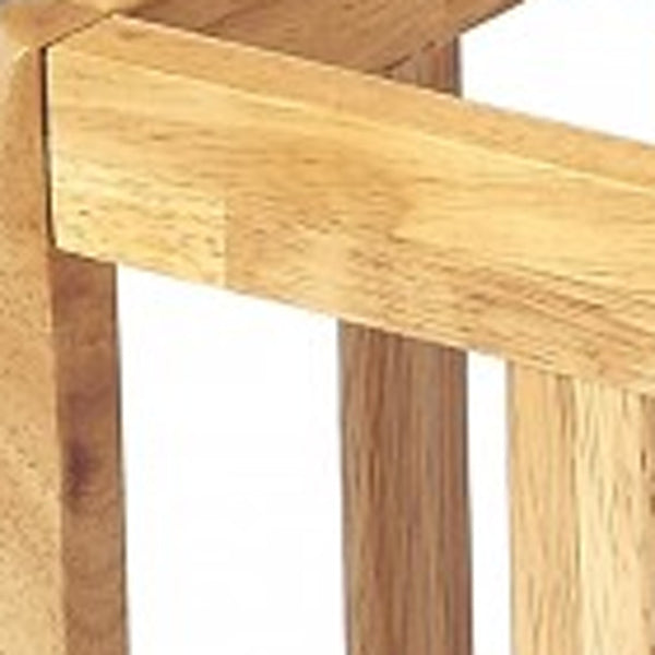 Homeroots 21" Natural Wood Magazine Basket  Solid Wood 389458