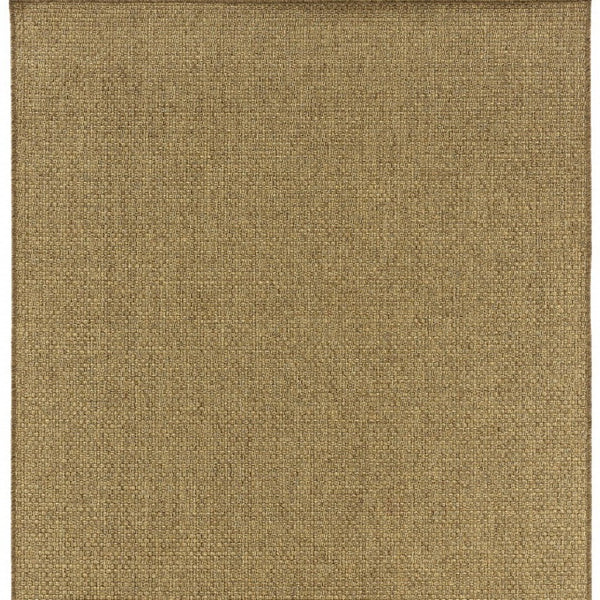 HomeRoots 5' Tan Indoor Outdoor Area Rug - Durable, Low Maintenance, Versatile Design for Every Space & Style 5'3" x 7'6" 389468