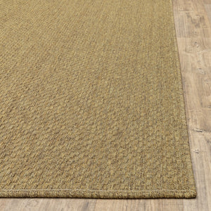 HomeRoots 5' Tan Indoor Outdoor Area Rug - Durable, Low Maintenance, Versatile Design for Every Space & Style 5'3" x 7'6" 389468