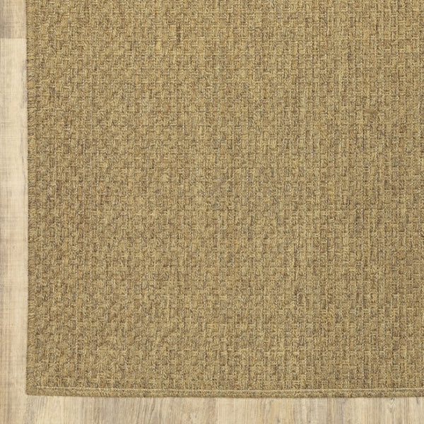HomeRoots 5' Tan Indoor Outdoor Area Rug - Durable, Low Maintenance, Versatile Design for Every Space & Style 8'6" x 13' 389472