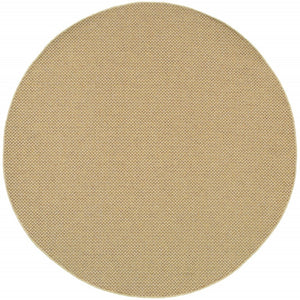 HomeRoots 5' Beige Indoor Outdoor Area Rug - Durable, Easy-Care, Chic Design for Stylish Spaces and Patios 7'10" Round 389479