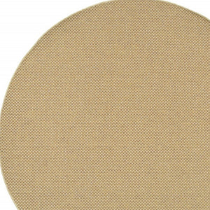 HomeRoots 5' Beige Indoor Outdoor Area Rug - Durable, Easy-Care, Chic Design for Stylish Spaces and Patios 7'10" Round 389479