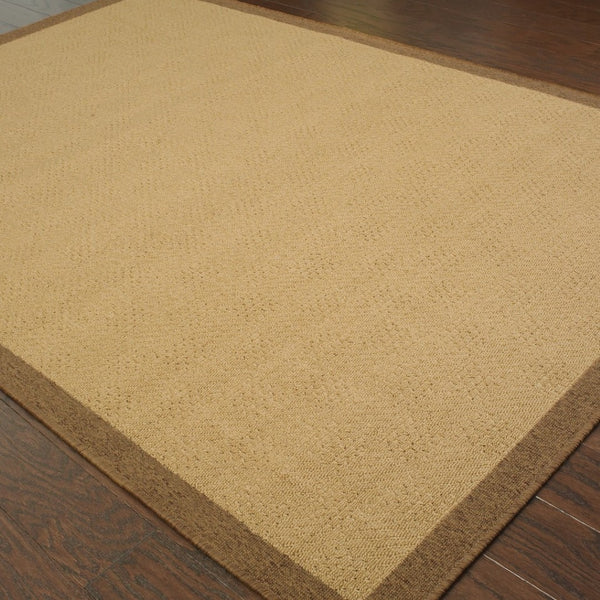 HomeRoots 8' Versatile Indoor Outdoor Area Rug - Durable, Low-Maintenance, Timeless Beige for Every Space Beige/ Brown 8'6" x 13' 389488