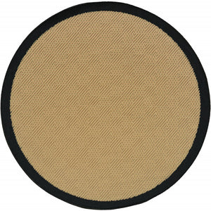 Homeroots 8' X 8' Beige And Black Indoor Outdoor Area Rug Beige,Black Polypropylene 389503