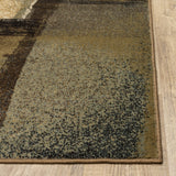 Homeroots 3' X 5' Brown And Beige Distressed Blocks Area Rug  Polypropylene 389513