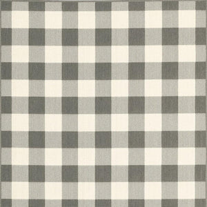 HomeRoots 5' Indoor Outdoor Area Rug - Chic Gray and Ivory Design for Durable Style in Any Space Grey/ Ivory 7'10" x 10'10" 389528