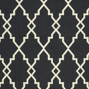 HomeRoots 5' Black and Ivory Area Rug – Elegant Indoor Outdoor Style, Durable, Easy Care for Versatile Spaces 5'3" x 7'6" 389533