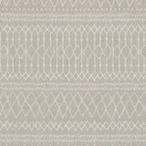 Homeroots 7' X 9' Gray And Ivory Indoor Outdoor Area Rug  Polypropylene 389540