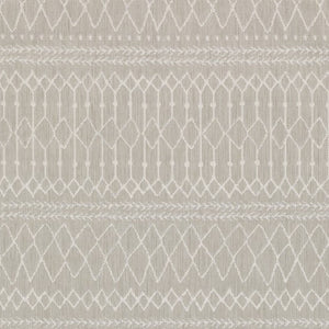HomeRoots 7' Contemporary Gray and Ivory Geometric Area Rug for Indoor/Outdoor Spaces - Durable Design 7'10" x 10' 389541