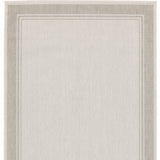 Homeroots 5' X 7' Gray And Ivory Indoor Outdoor Area Rug  Polypropylene 389544