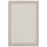 Homeroots 5' X 7' Gray And Ivory Indoor Outdoor Area Rug  Polypropylene 389544