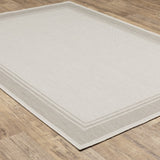 Homeroots 5' X 7' Gray And Ivory Indoor Outdoor Area Rug  Polypropylene 389544