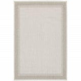 Homeroots 8' X 10' Gray And Ivory Indoor Outdoor Area Rug  Polypropylene 389546