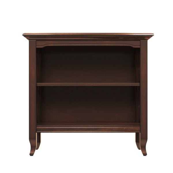 Homeroots 30" Brown Wood Two Tier Bookcase   389554