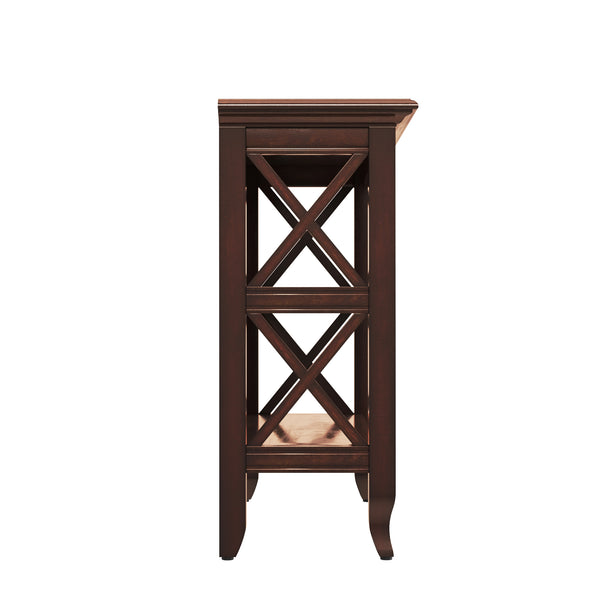 Homeroots 30" Brown Wood Two Tier Bookcase   389554