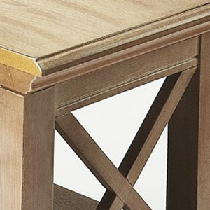 Homeroots 30" Brown Two Tier Standard Bookcase   389556