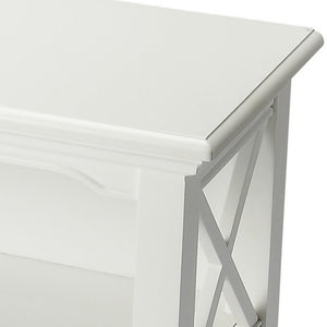 Homeroots 30" White Two Tier Standard Bookcase   389557