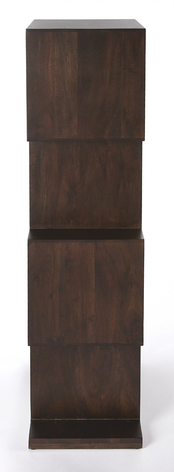 HomeRoots 48" Dark Brown Wood Three-Tier Bookcase - Versatile Storage for Home, Office, and Décor Display 389559