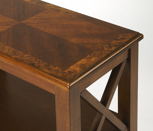 Homeroots 25" Brown Two Tier Standard Bookcase   389561