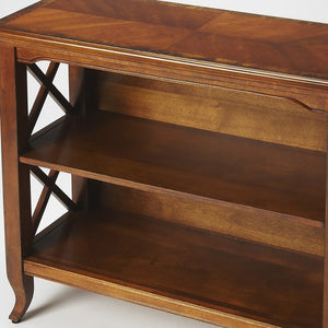 Homeroots 30" Brown Wood Two Tier Bookcase   389576