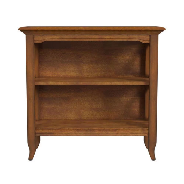 Homeroots 30" Brown Wood Two Tier Bookcase   389576
