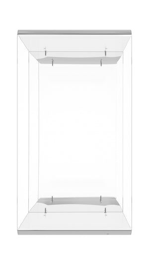 Homeroots 25" Clear Plastic Two Tier Bookcase   389577