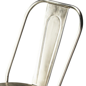 Homeroots 20" Silver Iron Side Chair   389590