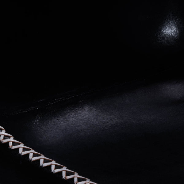 Homeroots 18" Black Faux Leather Side Chair   389592