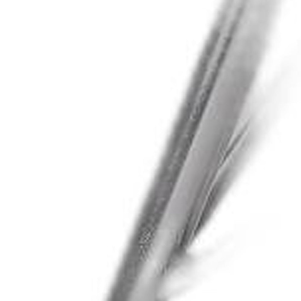 Homeroots 18" White And Silver Faux Leather Side Chair   389596