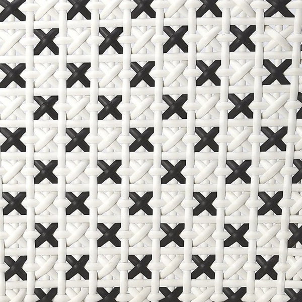 Homeroots White And Brown Faux Rattan Dining Chair  Faux Rattan 389600