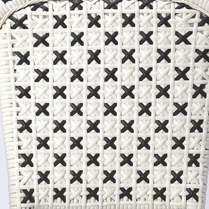 Homeroots White And Brown Faux Rattan Dining Chair  Faux Rattan 389600