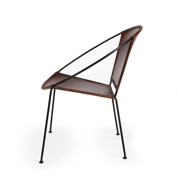 Homeroots 31" Black Faux Leather Side Chair   389606