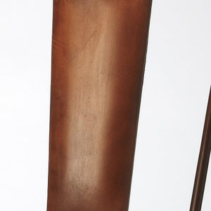 Homeroots 18" Brown Faux Leather Side Chair   389608