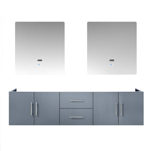 English Elm Dark Grey Double Bath Vanity Set With 30-Inch Led Mirrors - Stylish Storage & Easy Installation B2731S00550